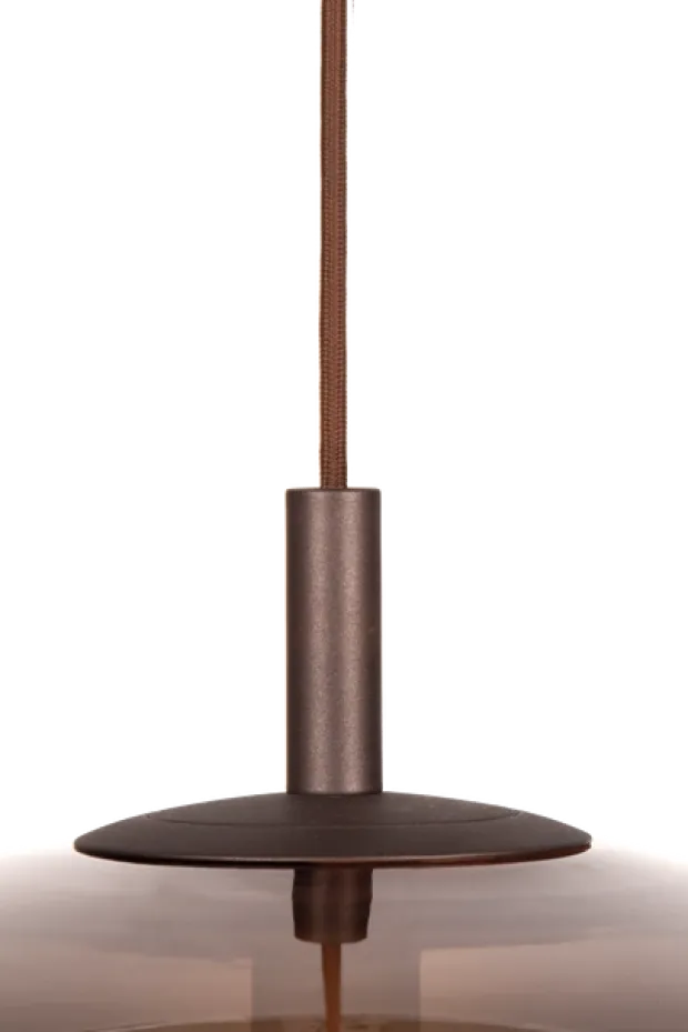 Leana oval taklampe 39cm brun