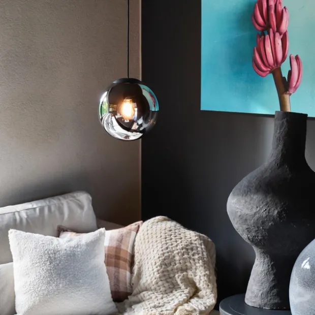 Leana taklampe 25cm sort