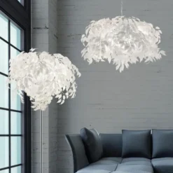 Leavy taklampe 70cm hvit