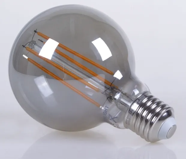 LED E27 globe 8cm dimbar 4W 150lm smoke