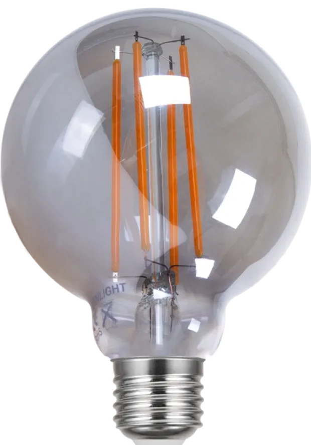 LED E27 globe 8cm dimbar 4W 150lm smoke