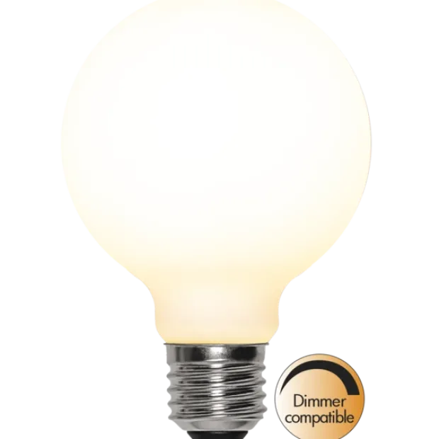 LED E27 globe 8cm 470lm dim opal