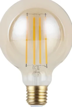 LED E27 globe 9,5cm 4W amber