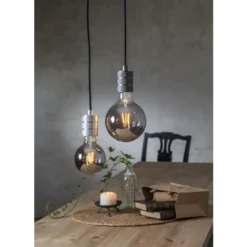 LED E27 globe 9,5cm 1,8W smoke