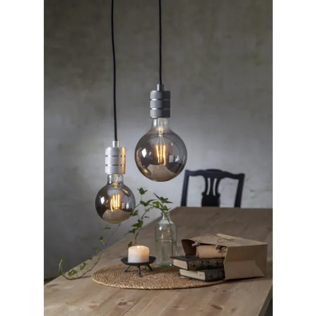 LED E27 globe 9,5cm 1,8W smoke