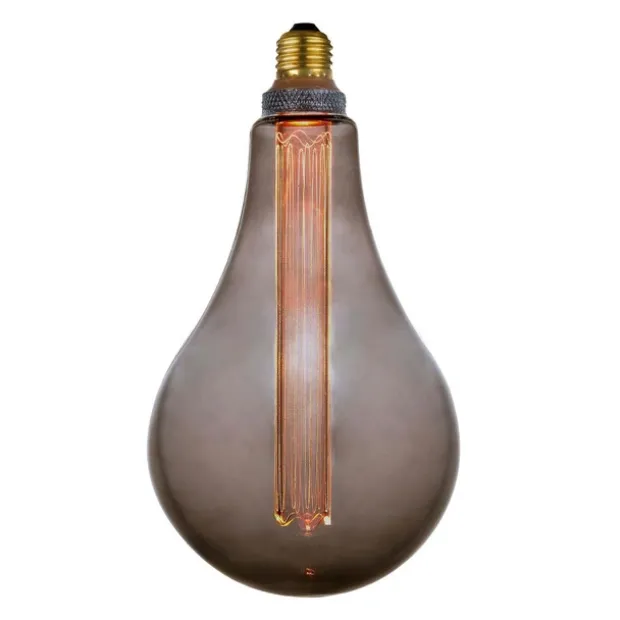 LED E27 globe dekorpære 16,5cm dimbar 5W smoke