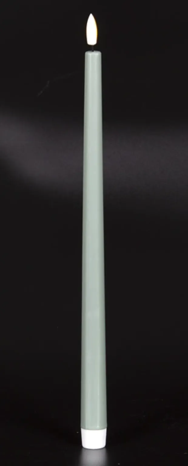LED Kronelys Long 2pk. grønn