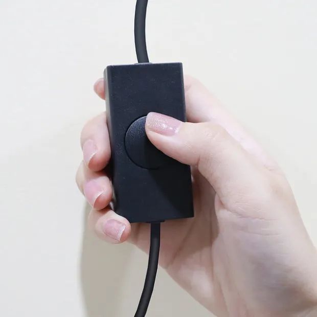 Ledningsdimmer 80W sort