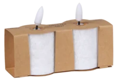 LED Olive telys 2pk. hvit