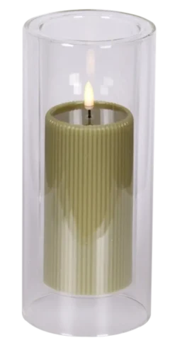 LED Soy kubbelys 15cm grønn