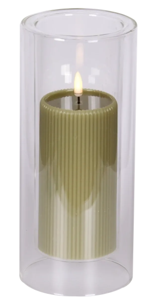 LED Soy kubbelys 15cm grønn