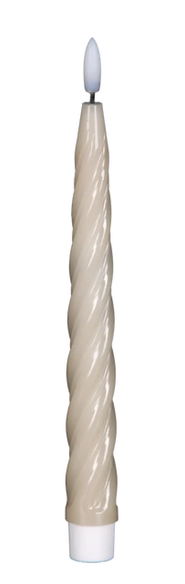 LED Twist kronelys 2pk. grå