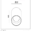 Lenz utelampe takspot 10cm brun