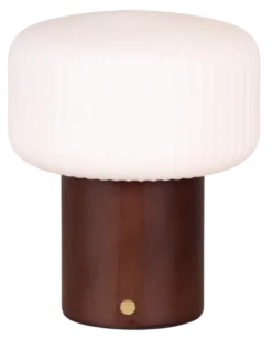 Liara LED oppladbar bordlampe 19,5cm brun