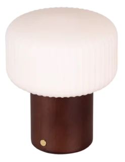 Liara LED oppladbar bordlampe 19,5cm brun