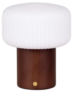 Liara LED oppladbar bordlampe 19,5cm brun