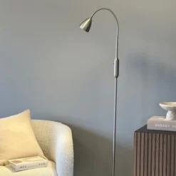 Lina leselampe gulv 1lys 150cm stål