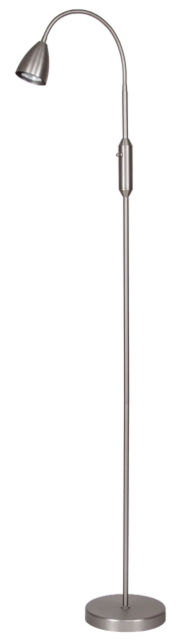 Lina leselampe gulv 1lys 150cm stål