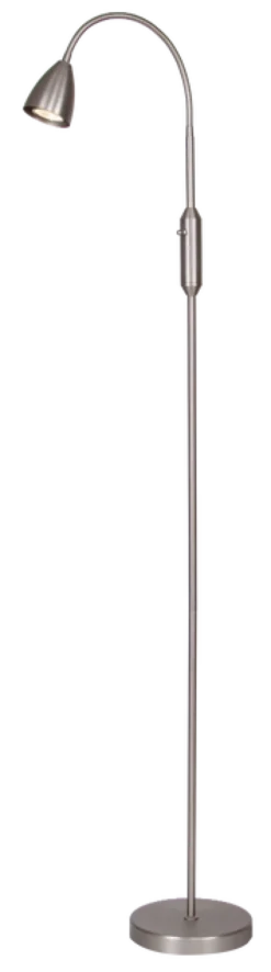 Lina leselampe gulv 1lys 150cm stål