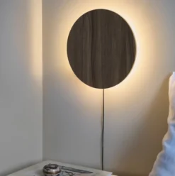 Liza sirkel LED vegglampe 30cm brun