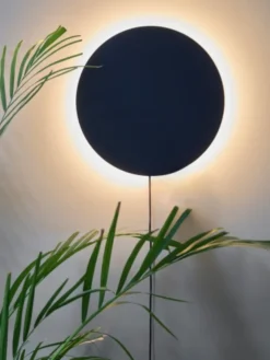 Liza sirkel LED vegglampe 30cm sort