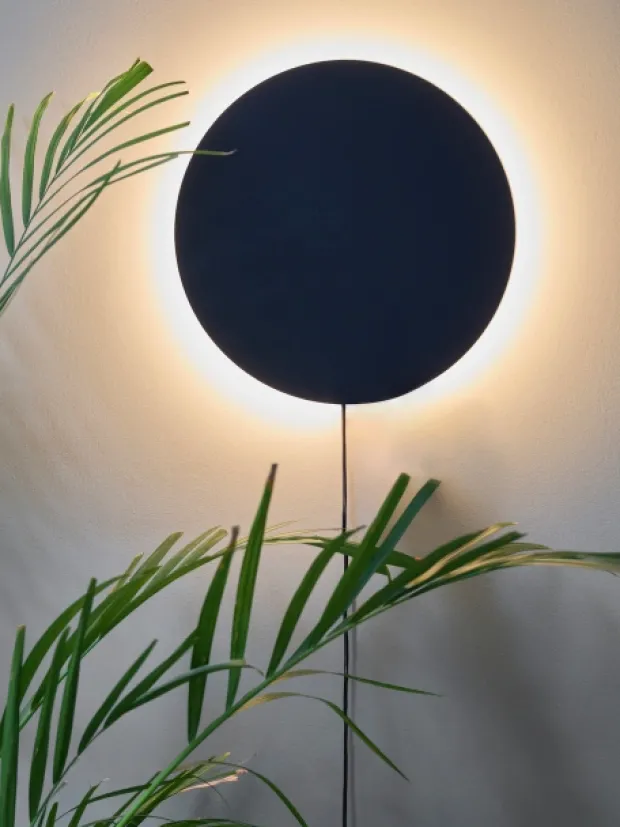 Liza sirkel LED vegglampe 30cm sort