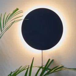 Liza sirkel LED vegglampe 30cm sort