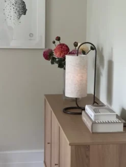Loop bordlampe 48cm brun