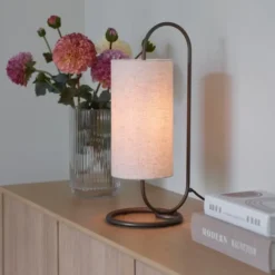 Loop bordlampe 48cm brun