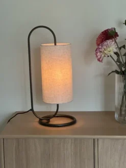 Loop bordlampe 48cm brun
