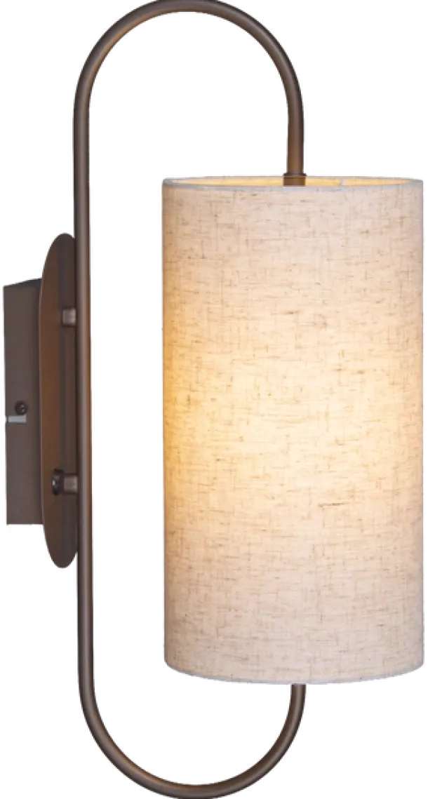 Loop vegglampe 48cm brun
