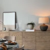 Lou bordlampe 46cm brun