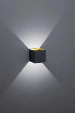 Louis LED vegglampe 10cm sort