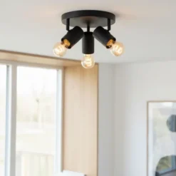 Luca plafond taklampe 32cm sort