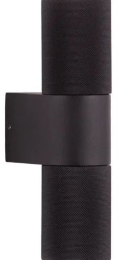 Lucas utelampe vegg 2lys IP54 23cm sort