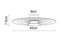 Lude LED vegglampe 40cm rosa