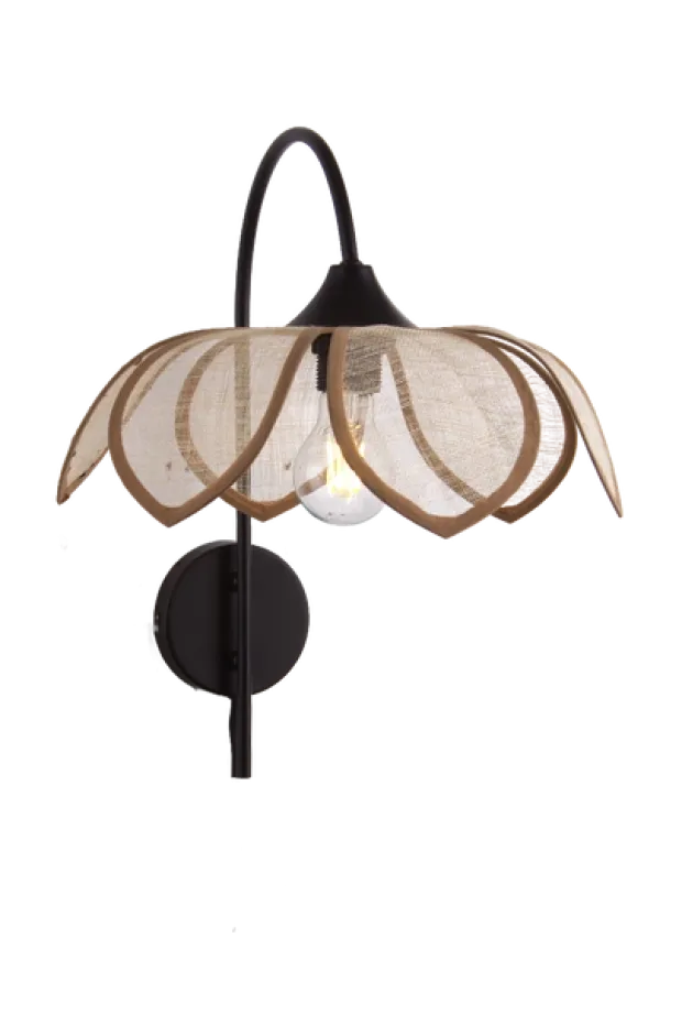 Luftig Lotus vegglampe 41cm natur