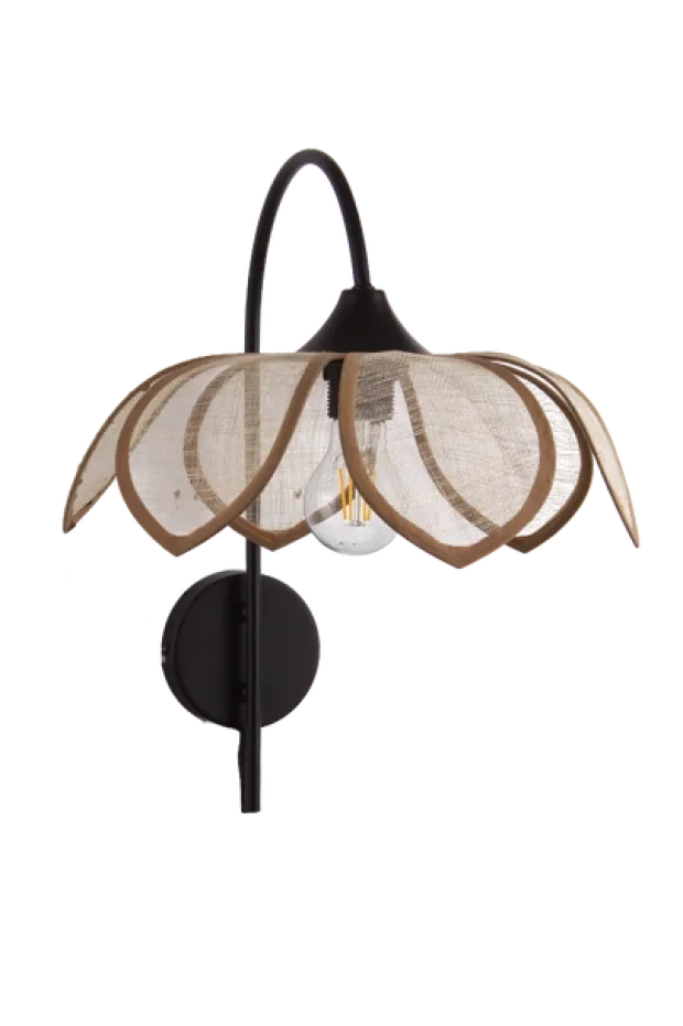 Luftig Lotus vegglampe 41cm natur
