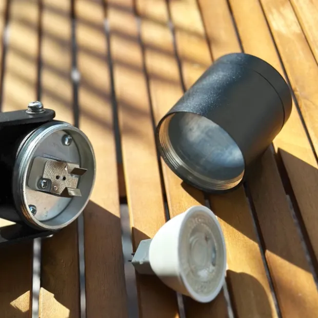 Luna LED utelampe spot startpakke IP65 2pk. grå