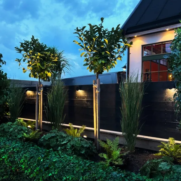 Luna LED utelampe spot startpakke IP65 2pk. grå