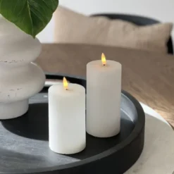 Lun kubbelys rustikk LED 12,5cm hvit
