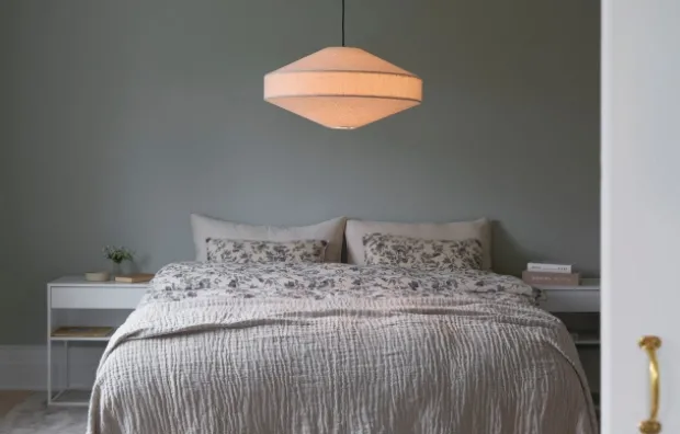 Luxe taklampe 65cm beige