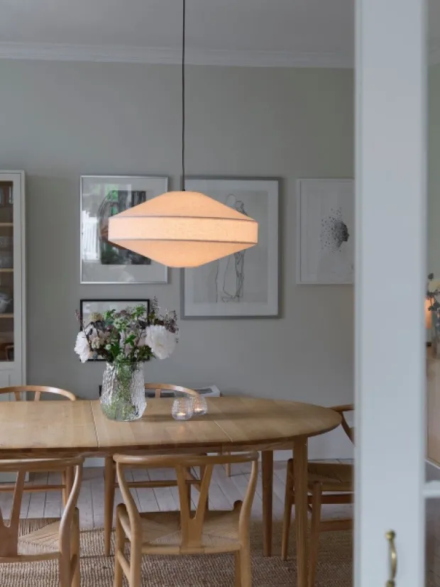 Luxe taklampe 65cm beige