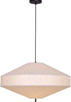 Luxe taklampe 65cm beige
