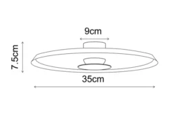 Lydia LED vegglampe 35cm grå