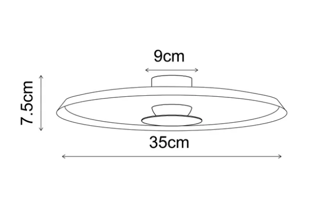 Lydia LED vegglampe 35cm grå