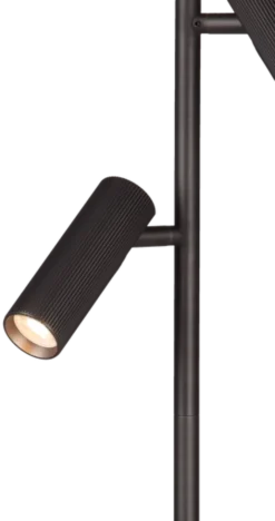 Lyra leselampe gulv 3lys 150cm sort