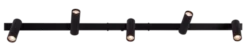 Lyra skinne 5lys 115cm sort