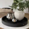 Lysfat i treverk 50cm sort