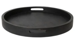 Lysfat i treverk 50cm sort